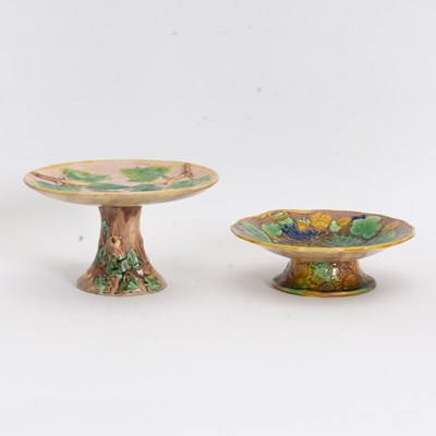 Lot 63 - Two Majolica Tazzas