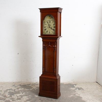 Lot 188 - Tall Case Mahogany Grandfather Clock