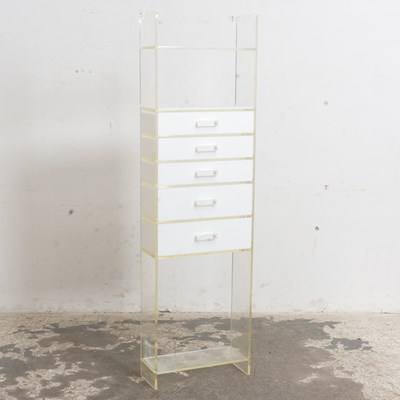 Lot 92 - Acrylic Four Drawer Etagere
