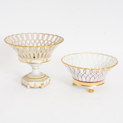 Lot 140 - Porcelain Reticulated Fruit Basket