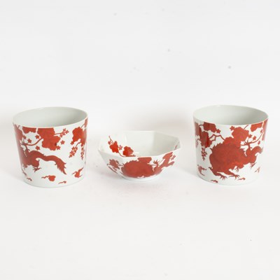 Lot 311 - Pair of Fitz and Floyd Ceramic Ice Buckets