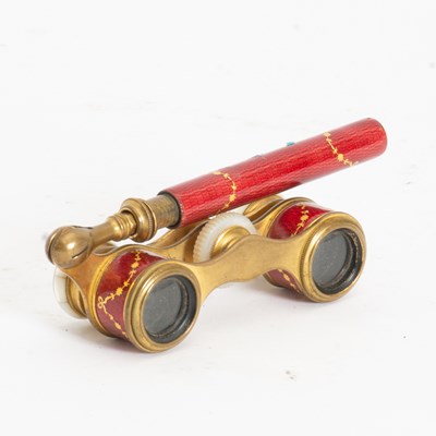 Lot 128 - Enamel and Gilt Decorated Opera Glasses