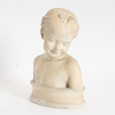 Lot 136 - Composition Bust of Girl