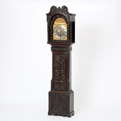 Lot 233 - George III Carved Oak Longcase Clock