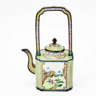 Lot 108 - A Chinese Canton Enamel Teapot