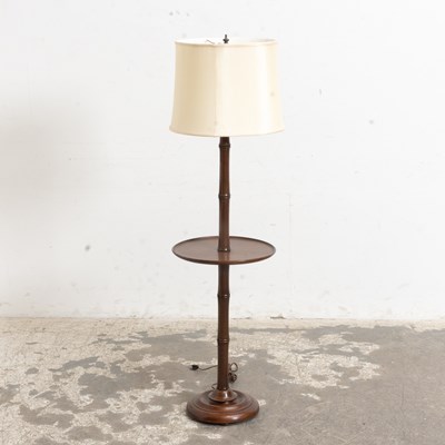 Lot 85 - Faux Bamboo Mahogany Floor Lamp