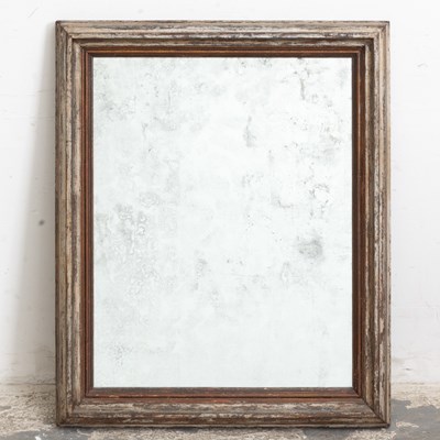 Lot 86 - Silver Painted Carved Wood Mirror
