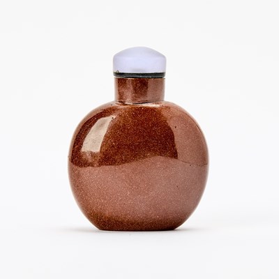 Lot 552 - A Chinese Aventurine Glass Snuff Bottle