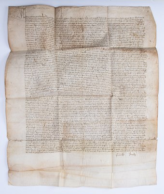 Lot 57 - Four early French manuscript documents 1372-1480