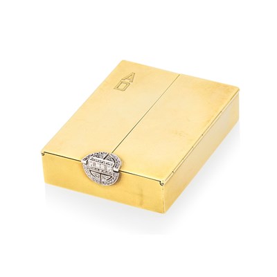 Lot 91 - Udall & Ballou Gold, Platinum and Diamond Vanity Case
