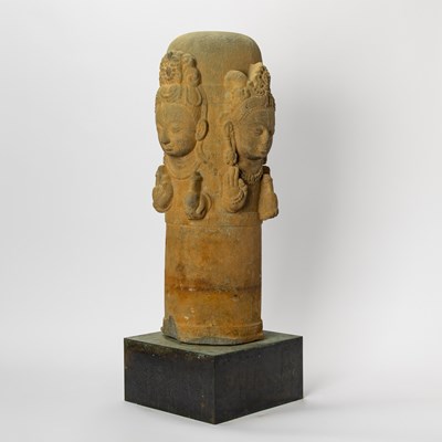 Lot 316 - A Rare Nepalese Carved Stone Chaturmukha Lingam