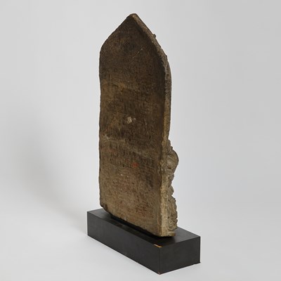 Lot 323 - An Indian Carved Blackstone Stele of Avalokiteshvara