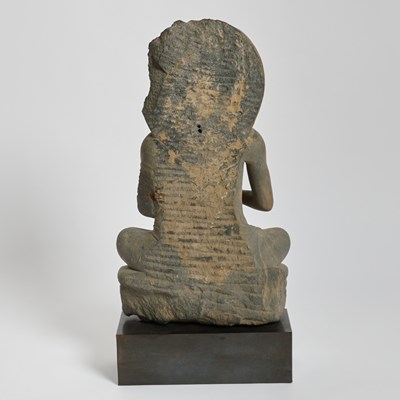 Lot 338 - An Important Gandharan Carved Grey Schist Figure of Buddha