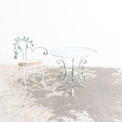 Lot 276 - Painted Wrought-Iron Furniture