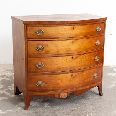 Lot 294 - Federal Cherry Bowfront Chest of Drawers