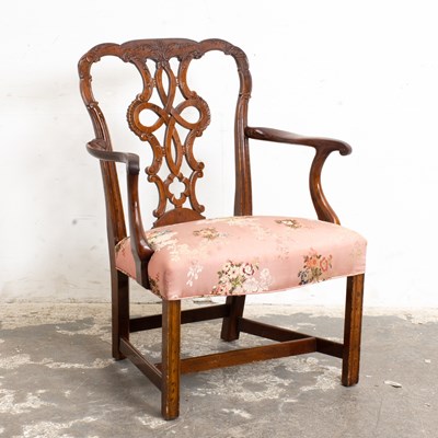 Lot 186 - George III Style Mahogany Open Armchair