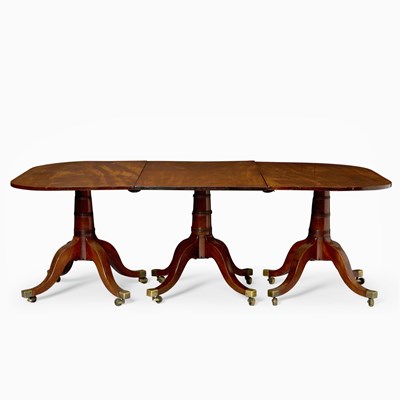 Lot 190 - Regency Mahogany Three Pedestal Dining Table