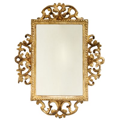 Lot 192 - Italian Rococo Style Giltwood Mirror