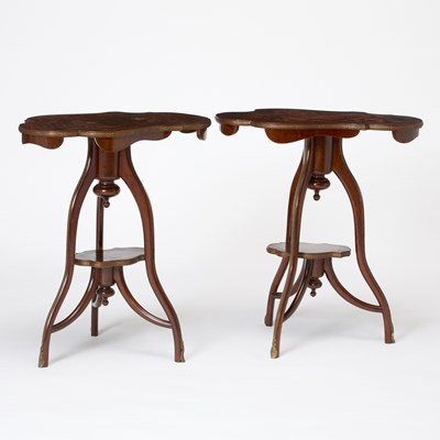 Lot 175 - Pair of Italian Bronze Mounted Marquetry Inlaid Side Tables