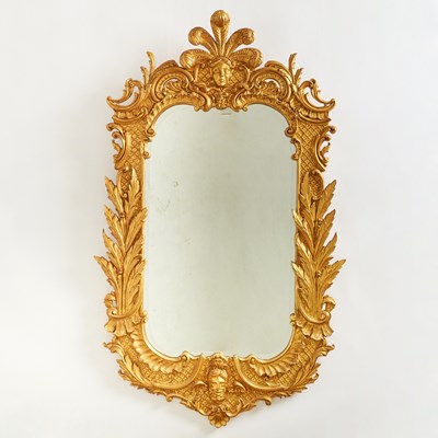 Lot 182 - Rococo Style Carved Giltwood Mirror