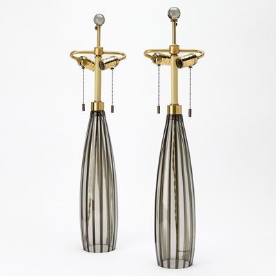 Lot 171 - Pair of Donghia Contemporary Design Blown Glass Table Lamps