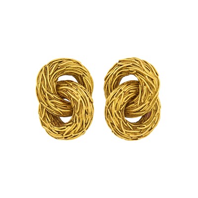 Lot 112 - Pair of Gold Earclips