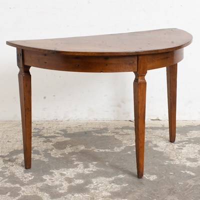 Lot 301 - Provincial Pine Demilune Table