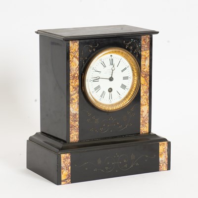 Lot 308 - Marble Clad Mantel Clock