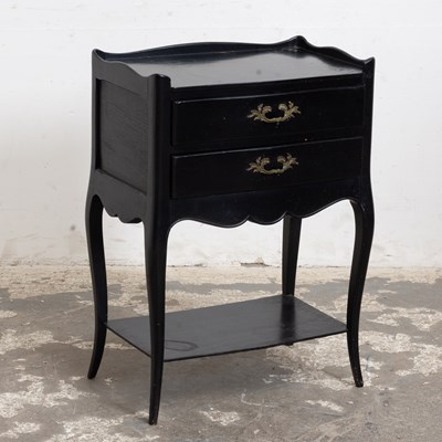 Lot 277 - Louis XVI Style Black Painted Side Table