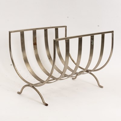 Lot 263 - Brushed Aluminum Firewood Holder