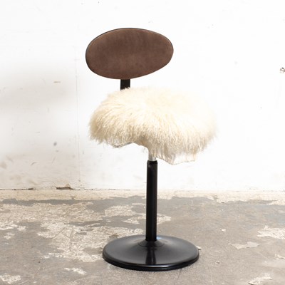 Lot 262 - Modern Suede and Metal Desk Chair