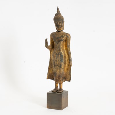 Lot 324 - Bronze Standing Buddha
