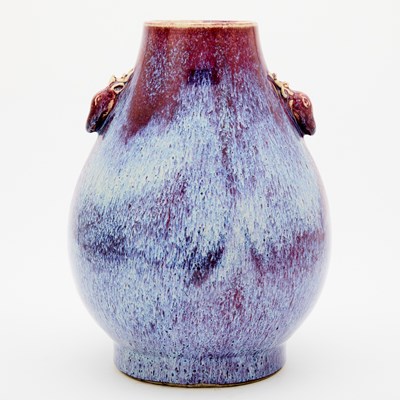 Lot 241 - A Chinese Flambe Glazed Porcelain Jar