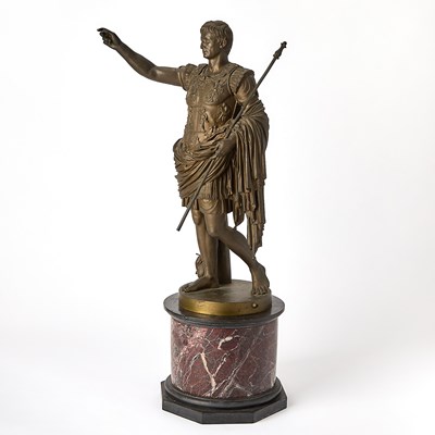 Lot 115 - Grand Tour After the Antique Patinated Bronze “Augustus of Prima Porta”