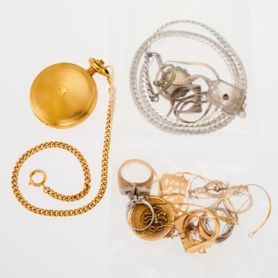 Lot 2037 - Group of Gold, Gol-Filled, Metal and Diamond Jewelry