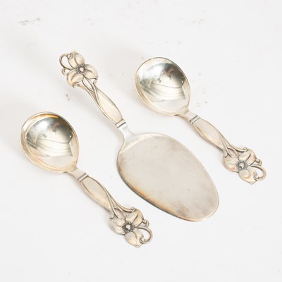 Lot 214 - Pair of Danish Sterling Spoons