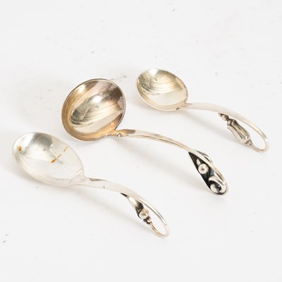 Lot 222 - Group of Three Danish Silver Spoons