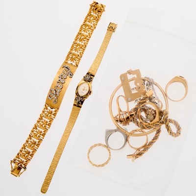 Lot 2045 - Group of Gold, White Gold and Diamond Jewelry