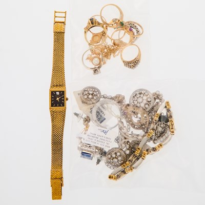 Lot 2046 - Group of Gold, Gold-Filled, Silver and Metal Jewelry