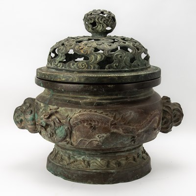 Lot 101 - A Large Chinese Cast Bronze Censer