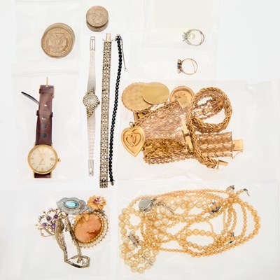 Lot 2074 - Group of United States Silver and Clad Coins, Group of Gold and Platinum Jewelry and Costume Jewelry