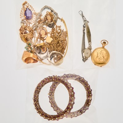 Lot 2077 - Group of Gold and Diamond Jewelry