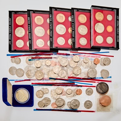 Lot 2104 - Group of United States Mint and Proof Sets, Commemorative Coins and One Pen