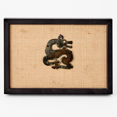 Lot 84 - A Chinese Bronze 'Dragon' Plaque