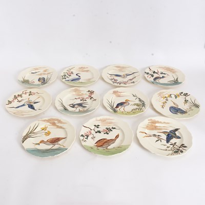 Lot 384 - Set of Eleven Keller et Guérin Ceramic Bird Patterned Plates