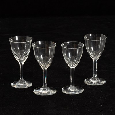Lot 390 - Set of Four Baccarat Glass Cordials