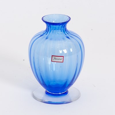 Lot 391 - Baccarat Blue Glass Vase