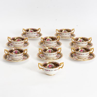 Lot 2 - Group of Davis Collamore & Co Tea Cups and Saucers
