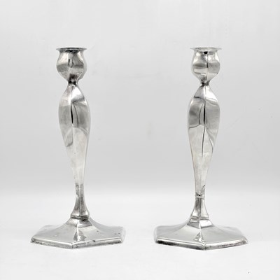Lot 1152 - Pair of Black, Starr & Frost Sterling Silver Candlesticks