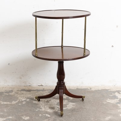 Lot 365 - George III Mahogany and Brass Dumbwaiter